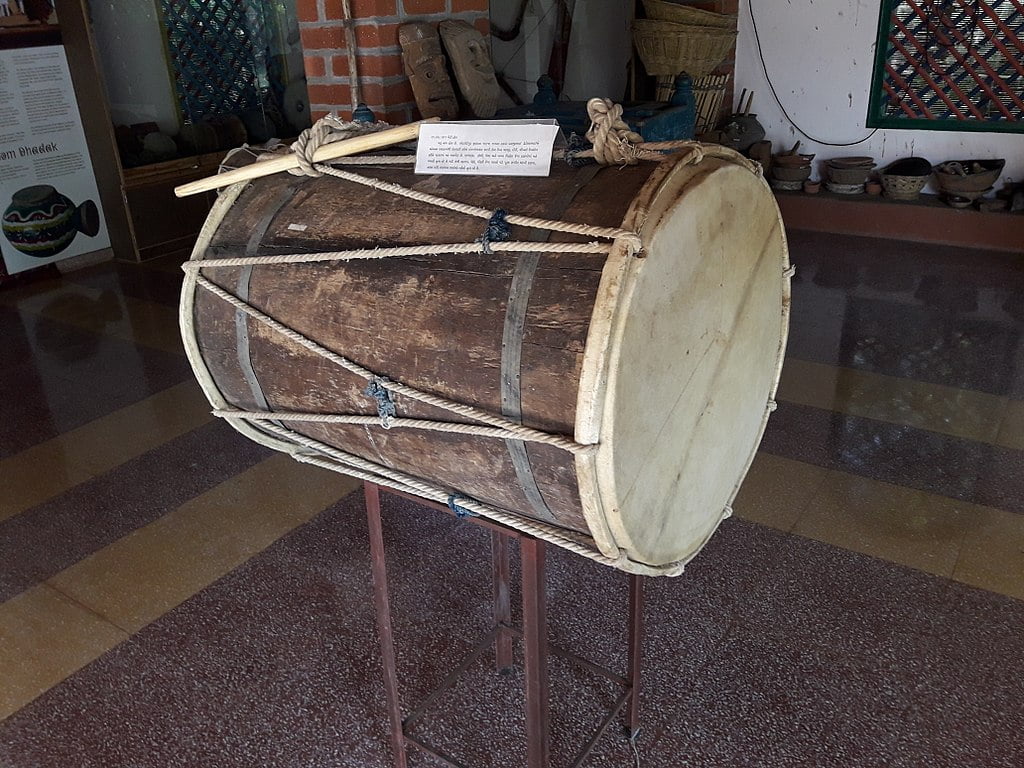 A dhol is an Indian Old Musical Instrument
