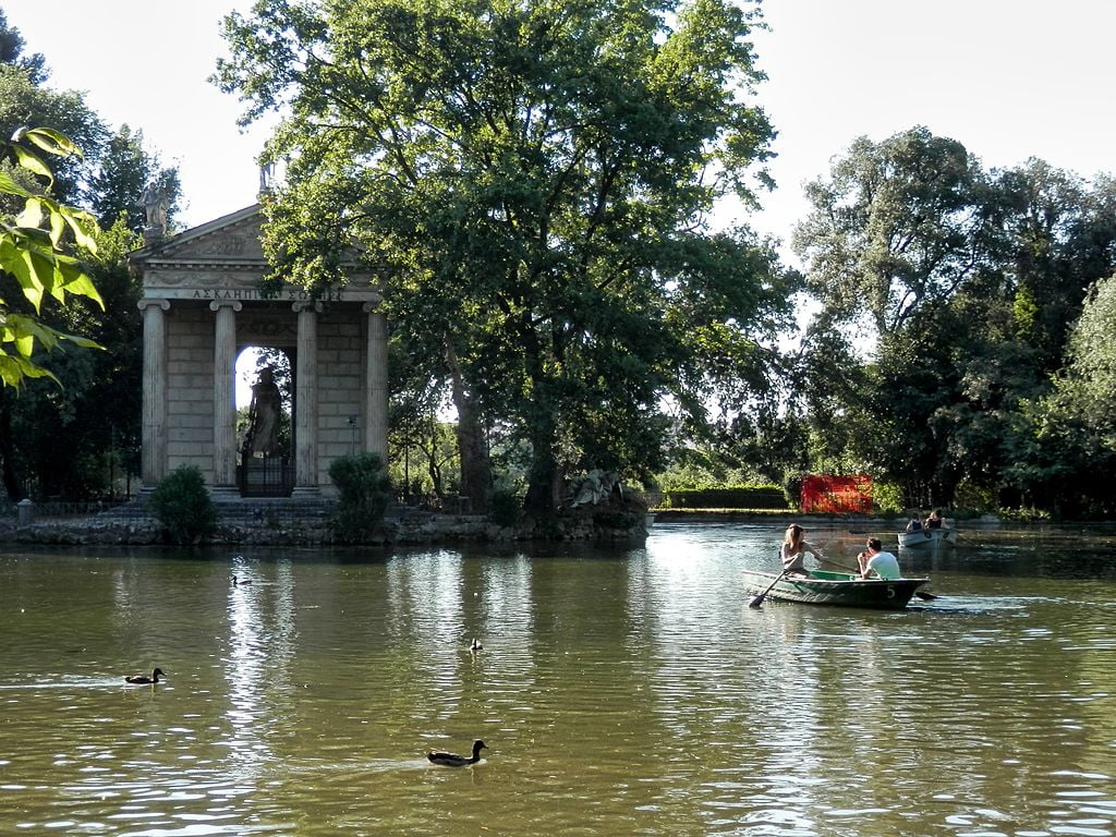 Villa Borghese Garden in Rome, Italy