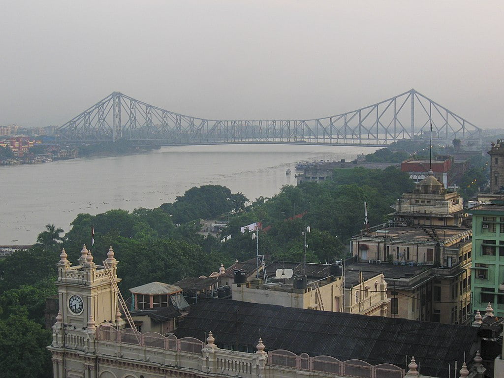 Howrah Bridge Aerial View Kolkata